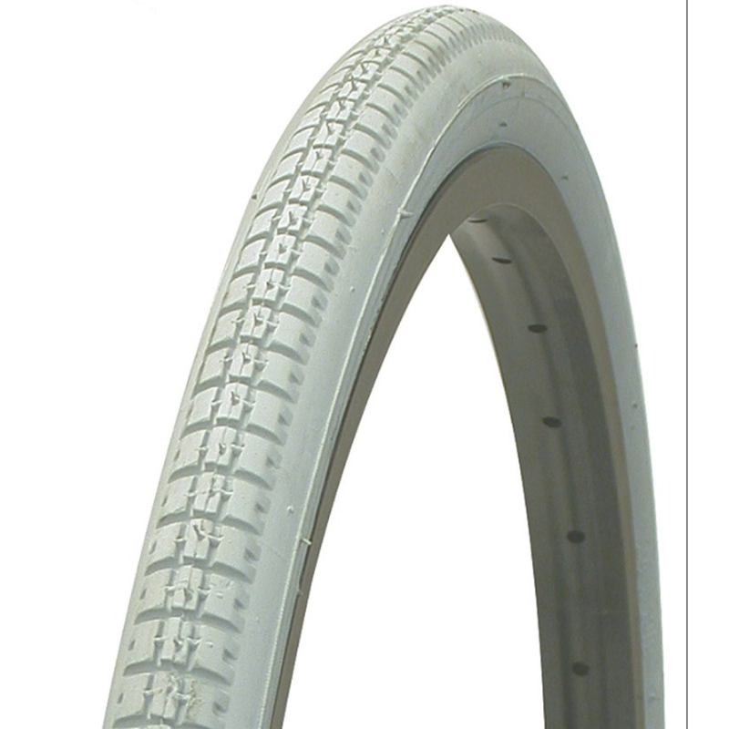 Freedom Wheelchair Tyre Block Tread Pattern 24x1-3/8 in Grey